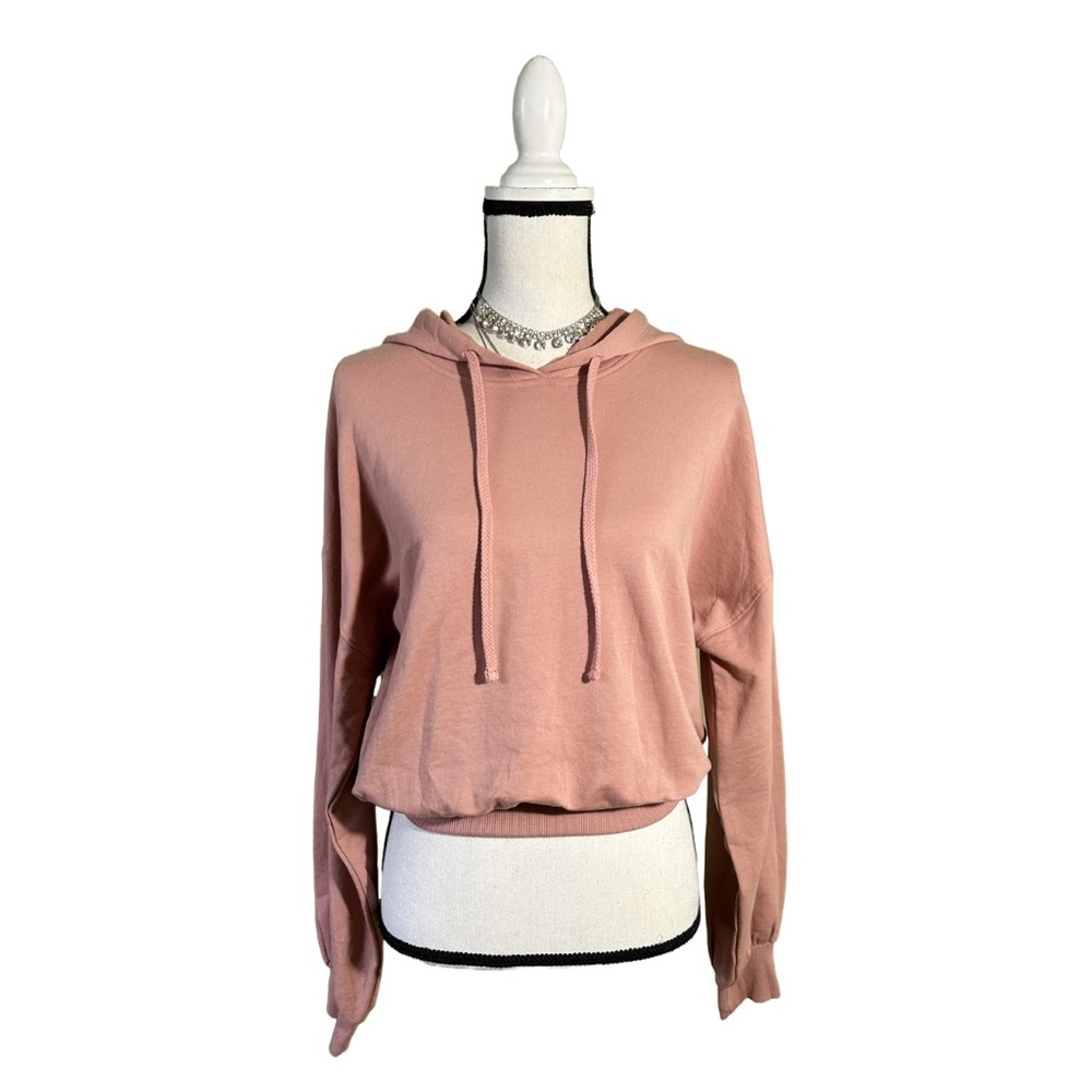 Fashion Nova Latest and Greatest Womens French Terry Pink Pullover Hoodie M NWOT